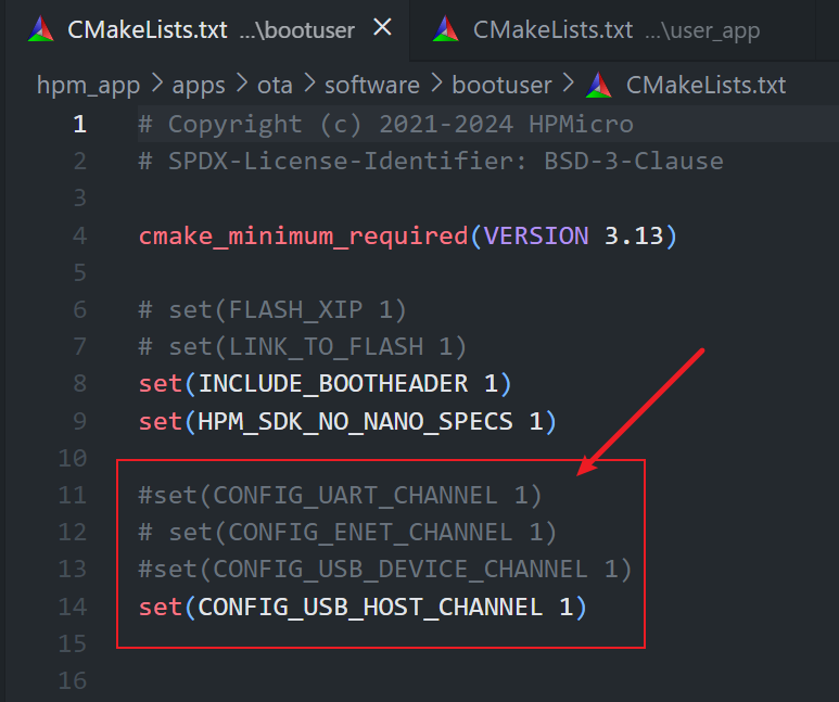 cmake_selete_channel